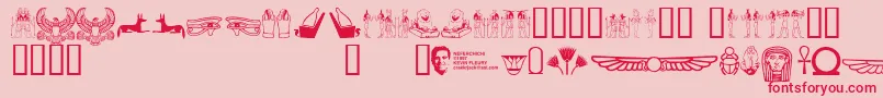 Neferchi Font – Red Fonts on Pink Background