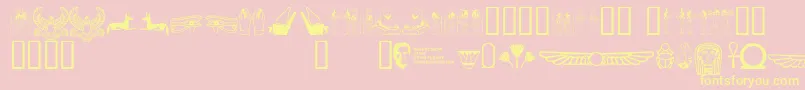 Neferchi Font – Yellow Fonts on Pink Background