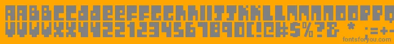 ThePhysicsLab Font – Gray Fonts on Orange Background