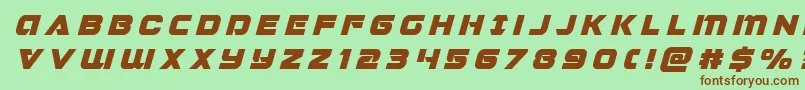 Jeebratitleital Font – Brown Fonts on Green Background