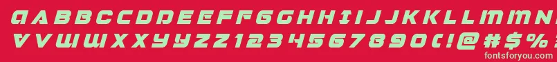 Jeebratitleital Font – Green Fonts on Red Background