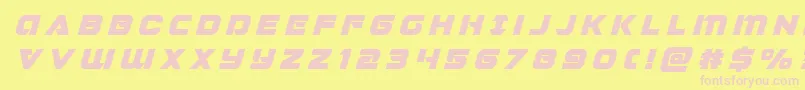 Jeebratitleital-fontti – vaaleanpunaiset fontit keltaisella taustalla