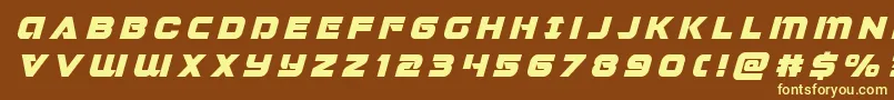 Jeebratitleital Font – Yellow Fonts on Brown Background