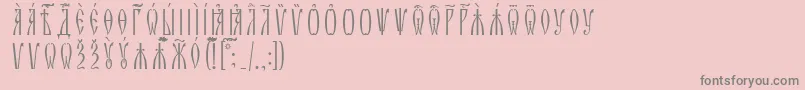 ZlatoustUcsSpacedout Font – Gray Fonts on Pink Background