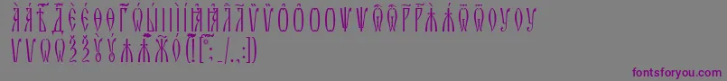 ZlatoustUcsSpacedout Font – Purple Fonts on Gray Background