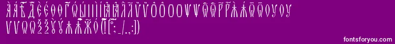 More about ZlatoustUcsSpacedout Font ZlatoustUcsSpacedout Font – White Fonts on Purple Background
