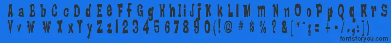 Lankyb Font – Black Fonts on Blue Background