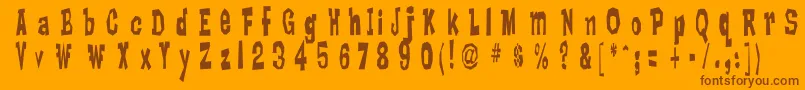 Lankyb Font – Brown Fonts on Orange Background