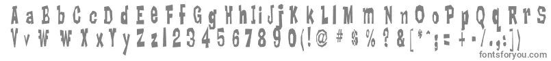 フォントLankyb – 白い背景に灰色の文字