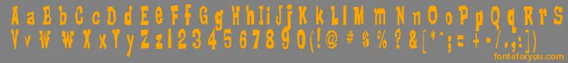 Lankyb Font – Orange Fonts on Gray Background