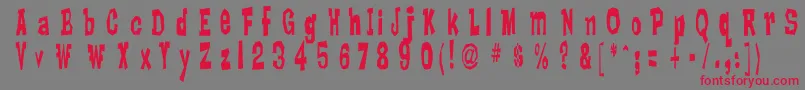 Lankyb Font – Red Fonts on Gray Background