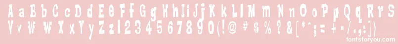 Lankyb Font – White Fonts on Pink Background