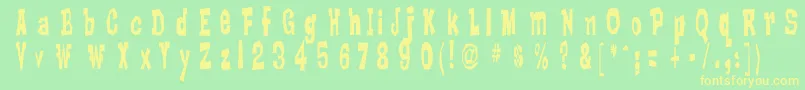 Lankyb Font – Yellow Fonts on Green Background