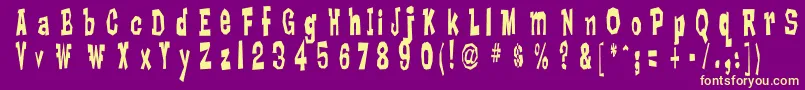 Lankyb Font – Yellow Fonts on Purple Background