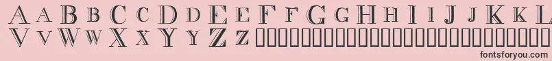 Decnodi-Schriftart – Schwarze Schriften auf rosa Hintergrund