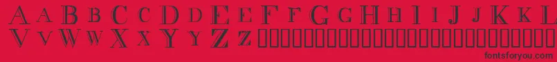 Decnodi Font – Black Fonts on Red Background