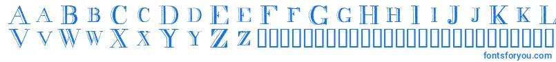 Decnodi-Schriftart – Blaue Schriften