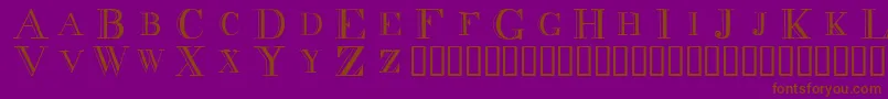 Decnodi Font – Brown Fonts on Purple Background