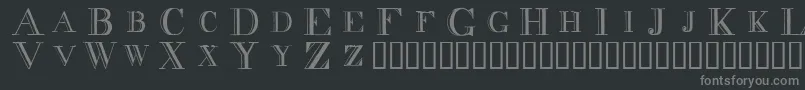 フォントDecnodi – 黒い背景に灰色の文字