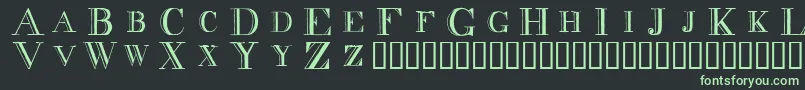 フォントDecnodi – 黒い背景に緑の文字