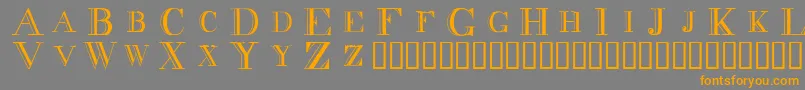Decnodi Font – Orange Fonts on Gray Background