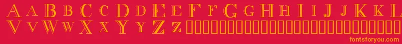 fuente Decnodi – Fuentes Naranjas Sobre Fondo Rojo