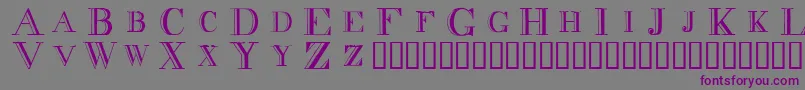 フォントDecnodi – 紫色のフォント、灰色の背景