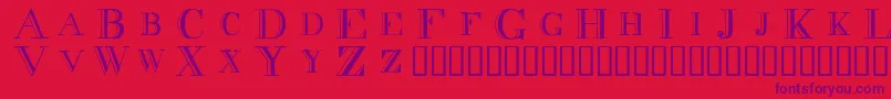 Decnodi-fontti – violetit fontit punaisella taustalla