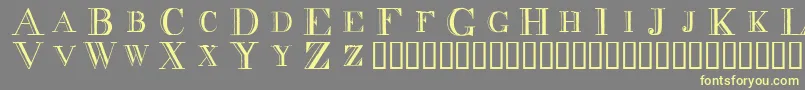 Decnodi Font – Yellow Fonts on Gray Background