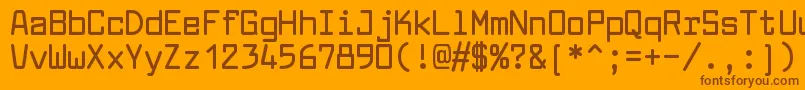 LarabiefontrgBold Font – Brown Fonts on Orange Background