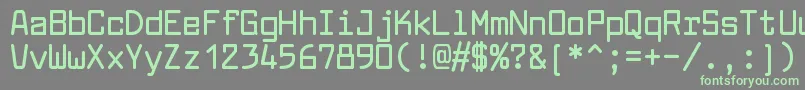 LarabiefontrgBold-Schriftart – Grüne Schriften auf grauem Hintergrund