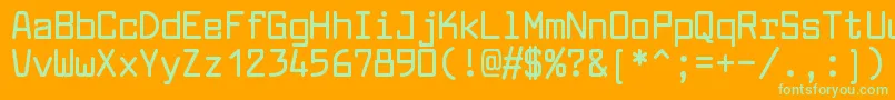 Police LarabiefontrgBold – polices vertes sur fond orange
