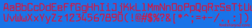Police LarabiefontrgBold – polices rouges sur fond bleu
