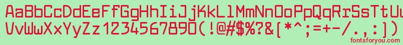 LarabiefontrgBold Font – Red Fonts on Green Background