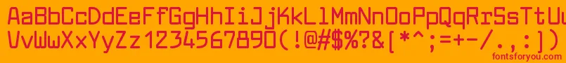 Шрифт LarabiefontrgBold – красные шрифты на оранжевом фоне