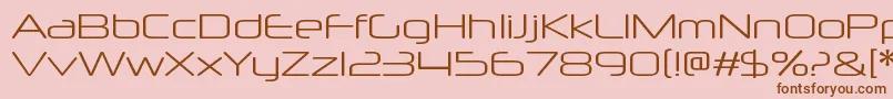 fuente NeuropolxltRegular – Fuentes Marrones Sobre Fondo Rosa