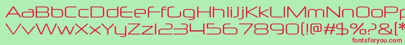 NeuropolxltRegular Font – Red Fonts on Green Background