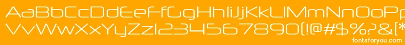 NeuropolxltRegular-Schriftart – Weiße Schriften auf orangefarbenem Hintergrund