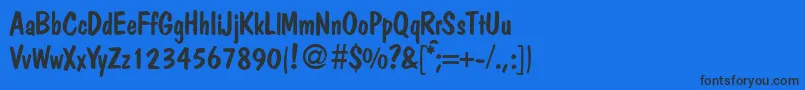 PolitdbNormal Font – Black Fonts on Blue Background