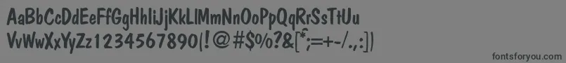 PolitdbNormal Font – Black Fonts on Gray Background