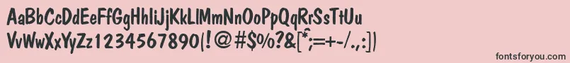 PolitdbNormal Font – Black Fonts on Pink Background