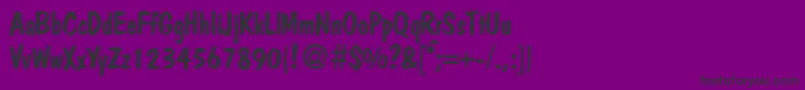 PolitdbNormal Font – Black Fonts on Purple Background