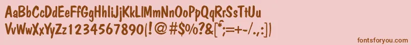 PolitdbNormal Font – Brown Fonts on Pink Background