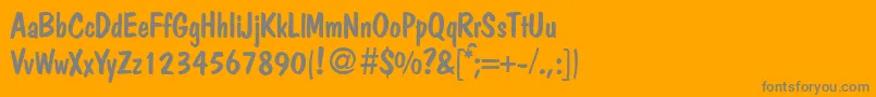 フォントPolitdbNormal – オレンジの背景に灰色の文字