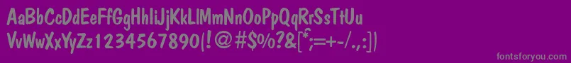 フォントPolitdbNormal – 紫の背景に灰色の文字