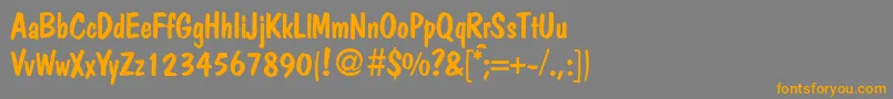 PolitdbNormal Font – Orange Fonts on Gray Background