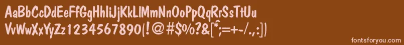 PolitdbNormal Font – Pink Fonts on Brown Background