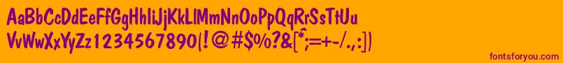 PolitdbNormal Font – Purple Fonts on Orange Background