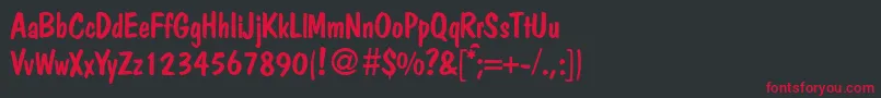 PolitdbNormal Font – Red Fonts on Black Background