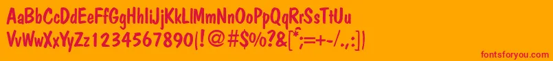 PolitdbNormal Font – Red Fonts on Orange Background